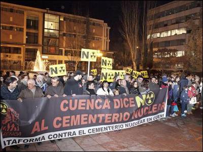 Protesta de la Plataforma contra el Cementerio Nuclear en Cuenca. EFE