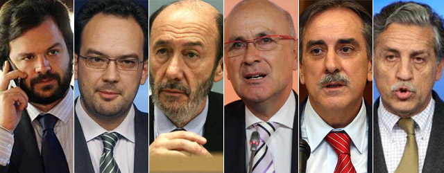 Uriarte, Hernando, Rubalcaba, Duran Lleida, Gómez y López Garrido.