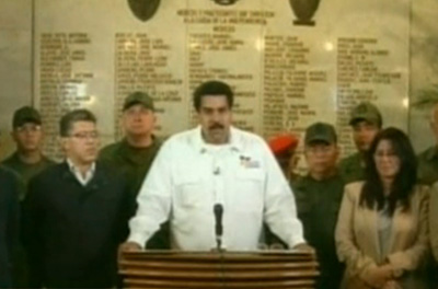 Maduro anuncia la muerte de Chávez.-