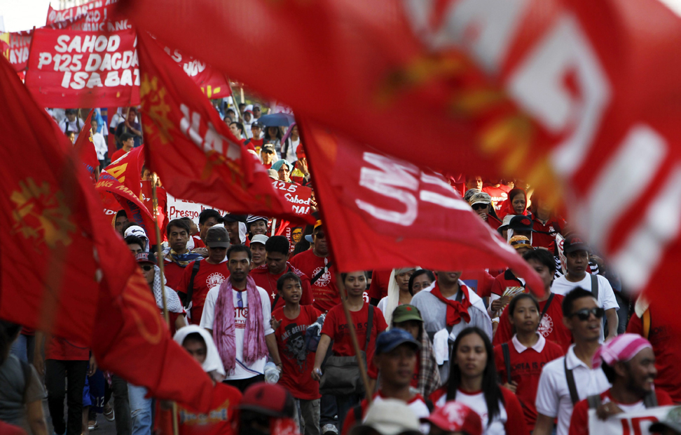 Manifestantes en Filipinas por el Día Internacional de Trabajo. EFE