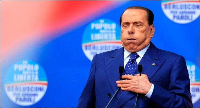Berlusconi el sábado pasado en Brescia, en un mitin en el que atacó duramente a los jueces.- Reuters