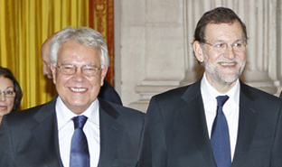 Rajoy se reunió con Felipe González el mismo día de<br> la entrevista a Aznar