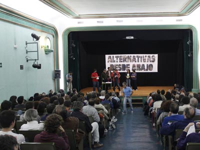 Las jornadas 'Alternativas desde Abajo' han congregado a más de 200 militantes de movimientos y organizacinoes políticas en el IES Cardenal Cisneros de Madrid.- JAIRO VARGAS