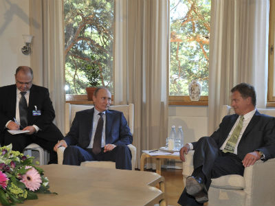 Vladimir Putin, durante una reunión que ha mantenido este martes con Sauli Niinisto, presidente de Finlandia. -REUTERS