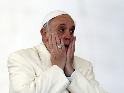 El papa Francisco durante la audiencia general de ayer miércoles.
