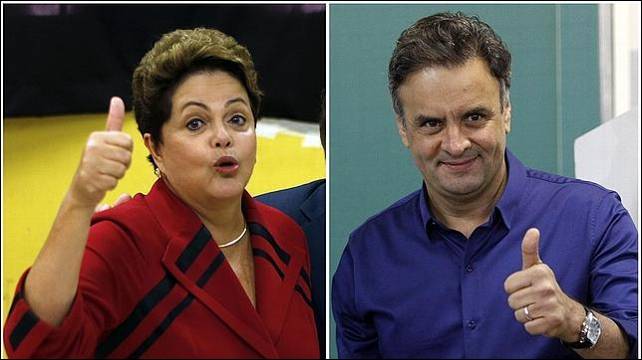 Dilma Rousseff (PT) y Aécio Neves (PSDB), candidatos a la presidencia de Brasil.