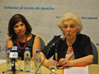 Las dos delegadas de la AABA, Julieta Bandirali y Matilde Scaletzky. A. D.