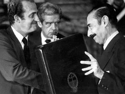 El dictador argentino Videla y el rey Juan Carlos