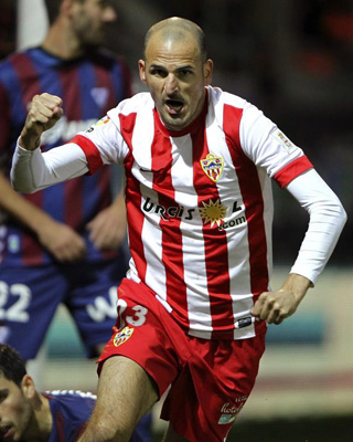 Soriano celebra su reciente gol al Eibar.