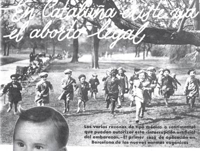 Imagen de una revista en la que se informaba de que el aborto era legal en Catalunya.