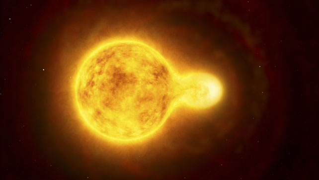 Fotografía facilitada por el Observatorio Europeo Austral (ESO) de la HR 5171, una hipergigante amarilla, poco usual.