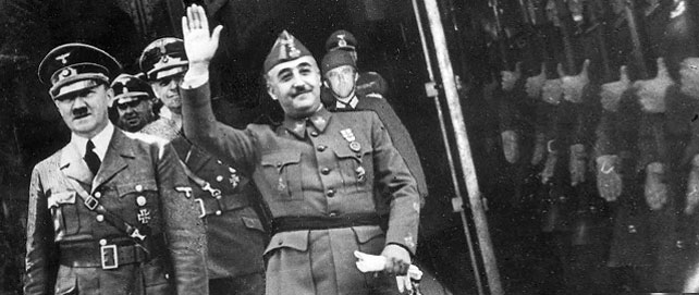 Hitler y Franco durante su encuentro en Hendaya.