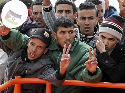 Inmigrantes saharauis.