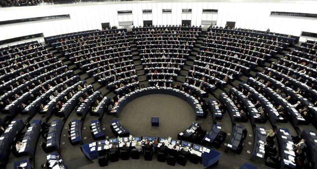 Imagen del hemiciclo del Parlamento Europeo, en Estrasburgo, Francia. EFE.