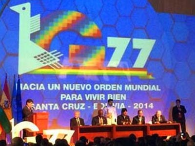 Inauguración de la cumbre de jefes de Estado del G77 y China que se celebra en Bolivia.