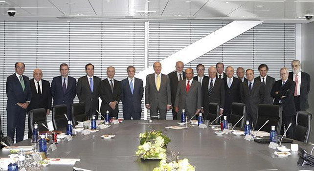 El rey Juan Carlos con el Consejo Empresarial para la Competitividad.