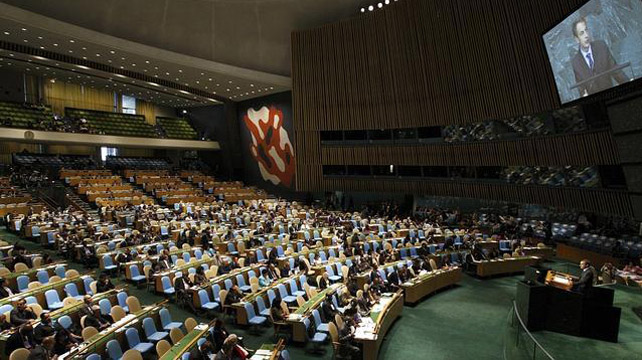 Imagen de la Asamblea General de la ONU.