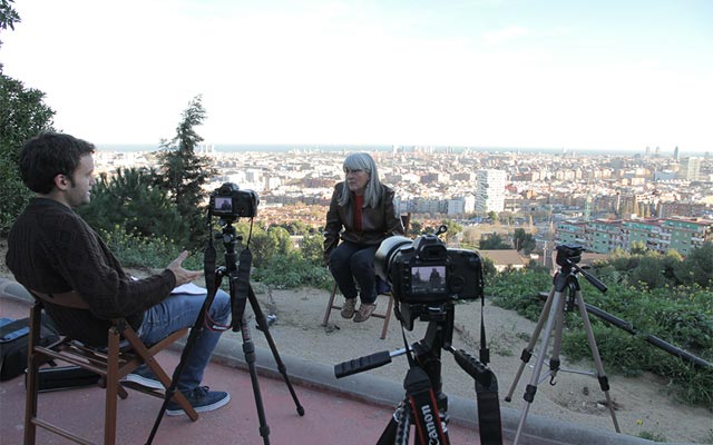 Un momento de la entrevista de Carlos Suárez a Merçona Puig para el documental.