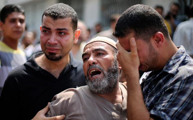 El padre de un fallecido en Gaza por los ataques de Israel.