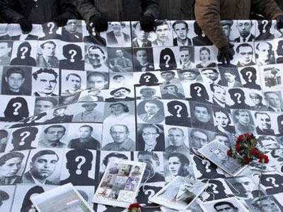 Fotos de desaparecidos en el franquismo. EFE