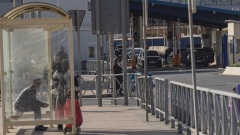 Vehículos en la frontera del Tarajal, el pasado 3 de enero de 2025, en Ceuta