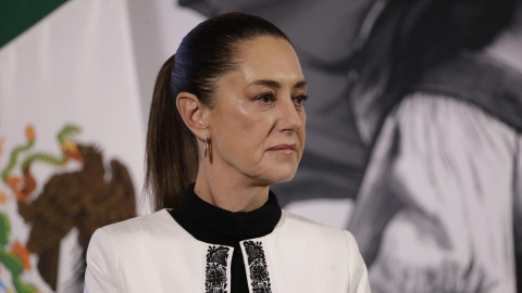 La presidenta de México, Claudia Sheinbaum, durante una rueda de prensa.