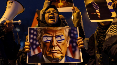 Protestas de propalestinos contra las políticas de Donald Trump en Turquía.