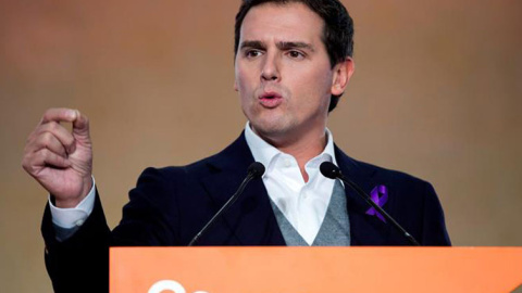 El presidente de Ciudadanos, Albert Rivera, en el acto electoral en Málaga. / DANIEL PÉREZ (EFE)