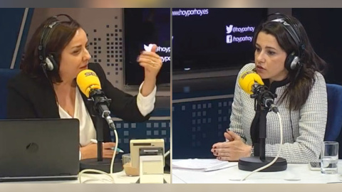 Un momento de la entrevista de Pepa Bueno a Inés Arrimadas en 'Hoy por hoy'.- CADENA SER