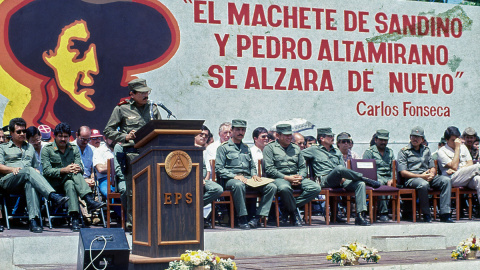  Foto tomada el 1 de julio de 1986 del General retirado del Ejército de Nicaragua Hugo Torres, exmiembro del Movimiento Renovador Sandinista. El exguerrillero murió el 12 de febrero de 2022, dijeron sus familiares en un comunicado, sin dar más detalles