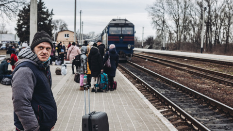  Evacuación de la población ucraniana tras el ataque de Rusia.- Diego Herrera / Europa Press