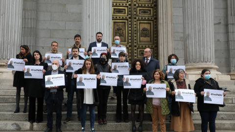  Concentración por el periodista Pablo González detenido en Polonia.- Marta Fernández / Europa Press