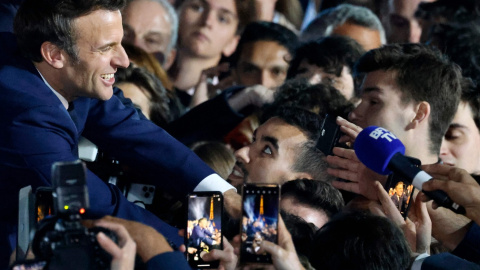  Macron celebra la victoria con sus electores.- Ludovic Marin / AFP / dpa