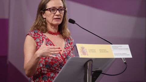 Victoria Rosell comparece ante los medios en la sede del Ministerio de Igualdad, a 10 de junio de 2022, en Madrid (España). -Eduardo Parra / Europa Press