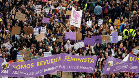 Vista de la manifestación del 8M en Madrid. REUTERS/Susana Vera