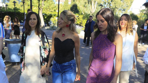  Ione Belarra, Yolanda Díaz e Irene Montero, en junio de 2022FERNANDO ALVARADO (EFE)