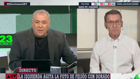  Alberto Núñez Feijóo en el programa 'Al Rojo Vivo', presentado por Antonio García Ferreras