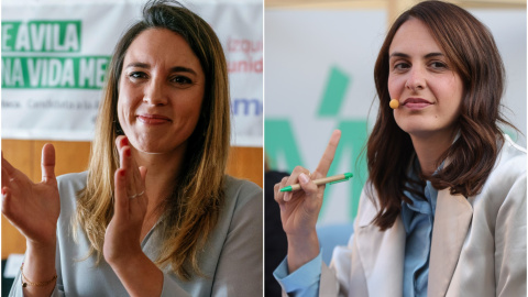  Irene Montero (izquierda) en una imagen de EFE y Rita Maestre, a la derecha, en una imagen de Europa Press