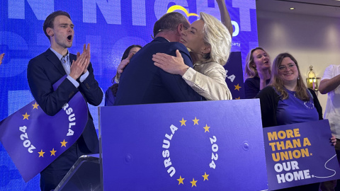 Ursula von der Leyen y Manfred Weber. EFE/Laura P. Gutiérrez