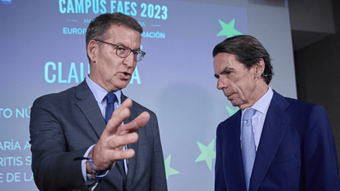 Feijóo y Aznar en una imagen de archivo.- Europa Press