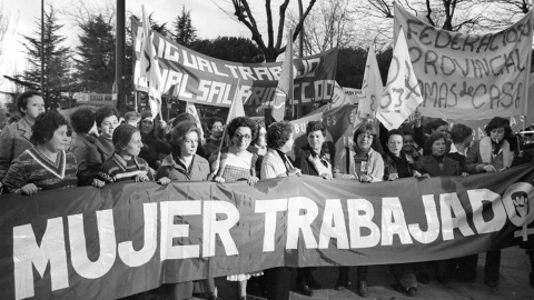 Manifestación del 8 de marzo en los años 80.- Agencia EFE