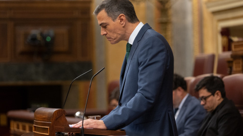 El presidente del Gobierno, Pedro Sánchez, comparece durante una sesión extraordinaria en el Congreso de los Diputados.- Eduardo Parra / Europa Press