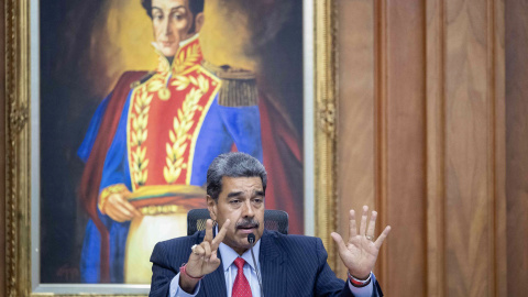 Nicolás Maduro en el Palacio de Miraflores, en Venezuela.- EFE/ Ronald Peña R