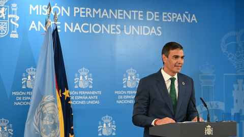  Pedro Sánchez en la sede de la Representación Permanente de España ante Naciones Unidas. Europa Press