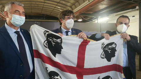  Carles Puigdemont durante un acto en Alghero, Cerdeña, durante la semana pasada.- EFE