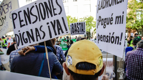 Manifestación en Madrid por una pensiones justas del pasado 2 de octubre de 2021. - Carlos Luján / Europa Press