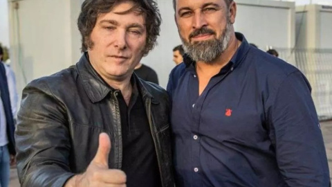 Javier Milei con Santiago Abascal.