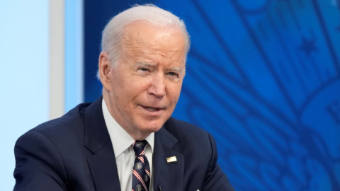 El presidente de los Estados Unidos, Joe Biden, en un congreso virtual sobre energía.- Chris Kleponis / EFE