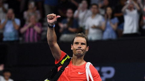 El tenista español Rafael Nadal, tras caer eliminado en cuartos en el reciente torneo de Brisbane (Australia). REUTERS/Jordan Thompson Jono Searle/AAP