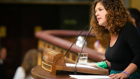 Sofía Castañón en la tribuna del Congreso de los Diputados.- EFE